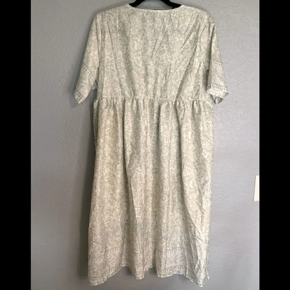 Misslook green paisley dress size L‎ - Picture 2 of 9